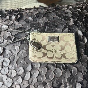 Coach Brown Tan Key Card Holder